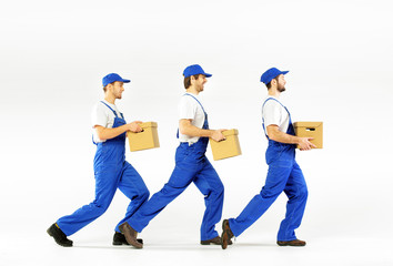 Conceptual picture of working builders