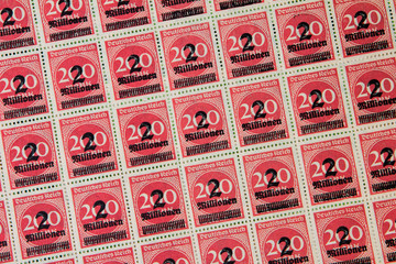 Inflationsbriefmarken Deutsches Reich 1923