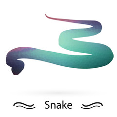 Snake triangles of different colors. Vector.