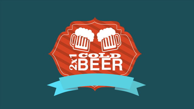 Cold Beer, Video Animation. HD 1080