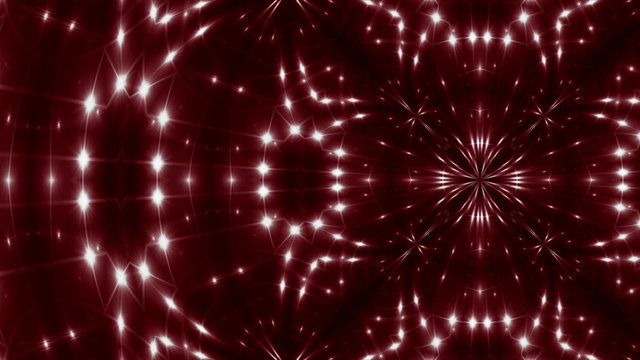 red abstract loop motion background, kaleidoscope light
