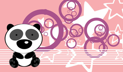 cute baby panda bear background in vector format