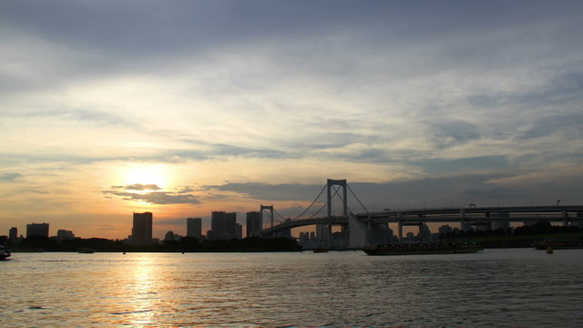 Tokyo Odaiba sunset time lapse