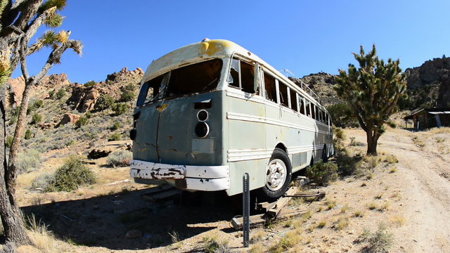 Abandon Bus in the Mojave Desert