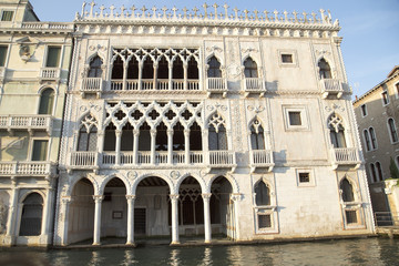 Fototapeta na wymiar Facade of Ca D'Oro palace