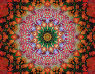 Floral energy mandala