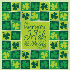 Mosaic funky St. Patrick's Day card in vector format.