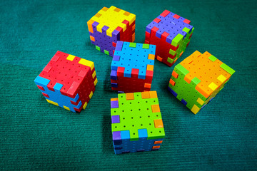 jigsaw puzzle rubik cube toy - 78870170