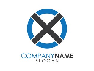 X circle font logo 1