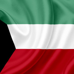 Kuwait waving flag