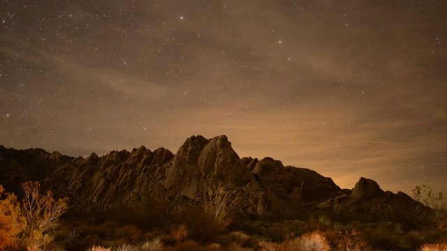 Desert Campfire Star lapse Mojave Preserve California