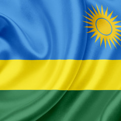 Rwanda waving flag
