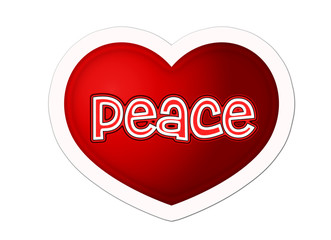 Herz Sticker / Peace