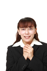 嬉しがるビジネスウーマン