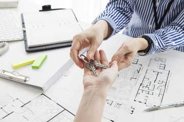 Real estate  are passing the key