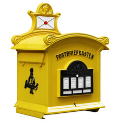 antiker briefkasten von 1896 incl. clipping path