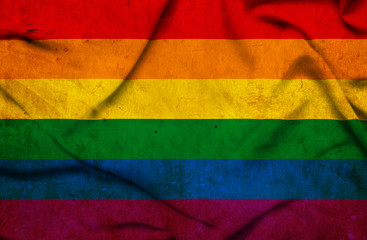 Gay (Pride) waving flag