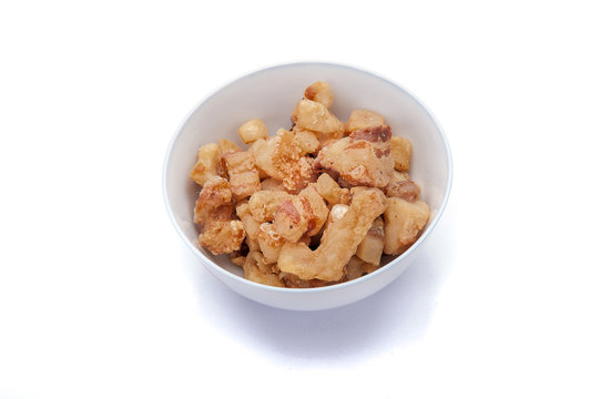 crackling pork is a local food of north part of Thailand