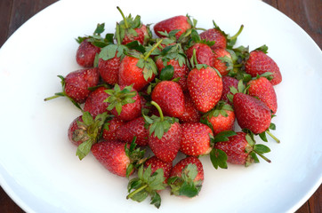 strawberry in dish