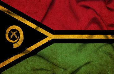 Vanuatu waving flag