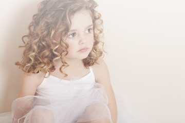 Young girl looking away