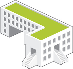 Naklejka premium 건물 아이콘