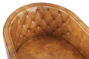 Close-up of leather armchair
