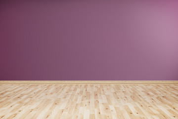 empty room with violet wall