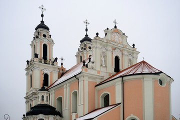 Fototapeta premium Church of St. Catherine at winter time