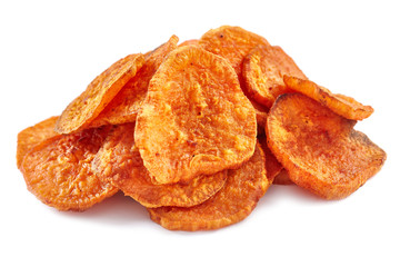 Homemade sweet potatoes chips