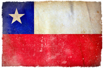 Chile grunge flag