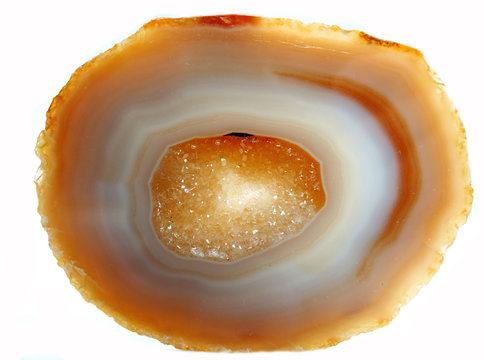agate with chalcedony geological crystal