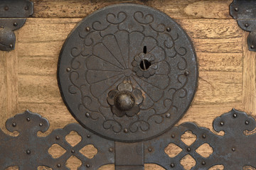 Antique japanese cabinet lid