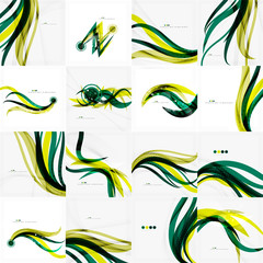 Shiny colorful abstract background, green and blue color