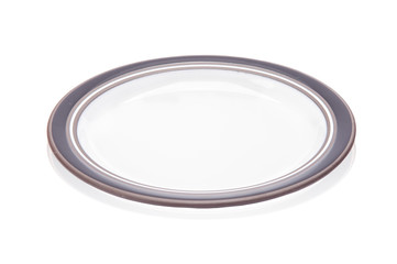 empty white plate on white background