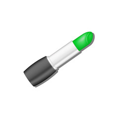 Green lipstick with shadow