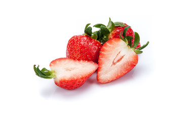 Strawberry on white background