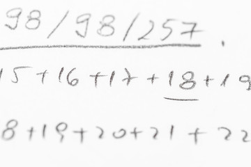 School Notebook With Handwritten Algebra Equations