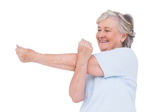 Senior Woman Stretching Her Arms