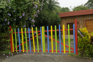 Fototapeta premium barrière colorée - Costa Rica