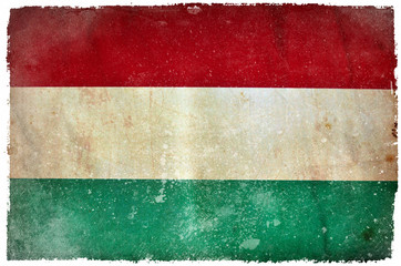 Hungary grunge flag