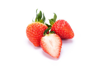 Strawberry on white background