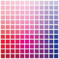 Colorful series of squares or pixels in various colors