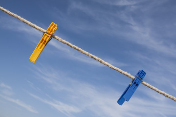 clothespins on the line