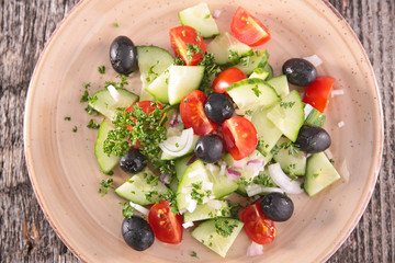 cucumber salad with tomato and tomato