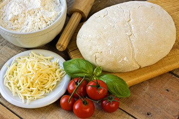 Dought for italian pizza preparation