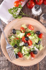 cucumber salad with tomato and tomato