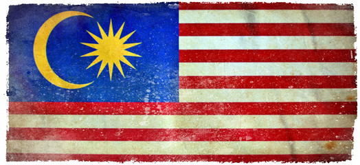 Malaysia grunge flag