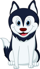 Husky dog cartoon