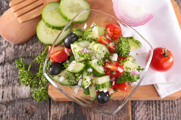 cucumber salad with tomato and tomato
